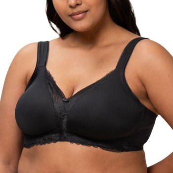 Triumph BH Modern Lace Cotton Soft Bra Svart C 100 Dame