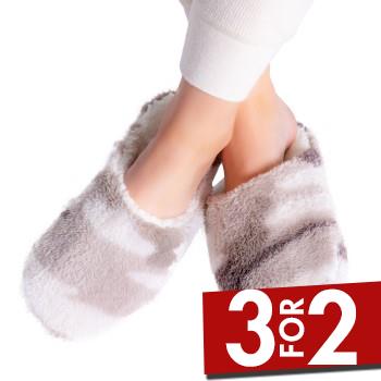PJ Salvage Cozy Slipper Hvid Mønster Medium Dame billede