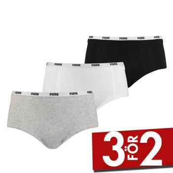 Puma Trosor 3P Iconic Cotton Mini Shorts Grå/Svart bomull X-Small Dam