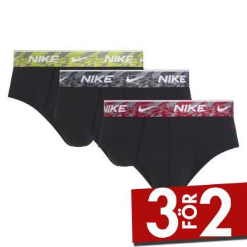 Nike Kalsonger 3P Everyday Essentials Cotton Stretch Hip Brief R&ouml;d/Gr&aring; bomull Small Herr