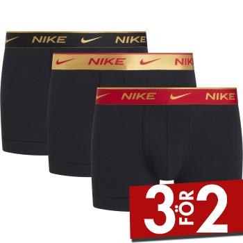 Nike Kalsonger 3P Everyday Essentials Cotton Stretch Trunk R&ouml;d/svart bomull Medium Herr