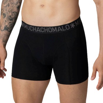Muchachomalo Kalsonger 7P Hello Moonlight Boxer Svart Bambu Small Herr