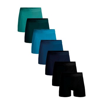 Muchachomalo Kalsonger 7P Hello Moonlight Boxer Blå/Turkos Bambu Small Herr