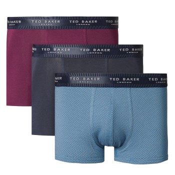 Bilde av Ted Baker 3p Realasting Cotton Trunks Svart/blå Bomull Small Herre