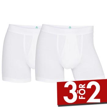 Dovre Kalsonger 2P Organic Cotton Boxer With Fly Vit ekologisk bomull Small Herr