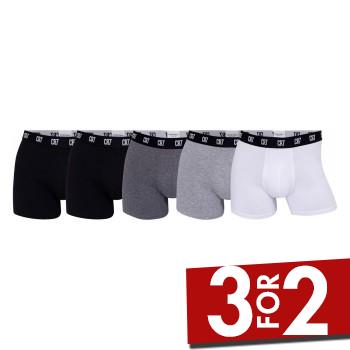 CR7 Cristiano Ronaldo 5P Cotton Trunks Sort/Grå bomuld Medium Herre