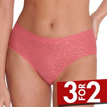 Sloggi Trusser 2P ZERO Feel Lace 2.0 High Waist Brief Rosa X-Small Dame