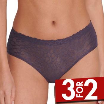 Sloggi Trusser 2P ZERO Feel Lace 2.0 High Waist Brief Mørkelilla X-Small Dame