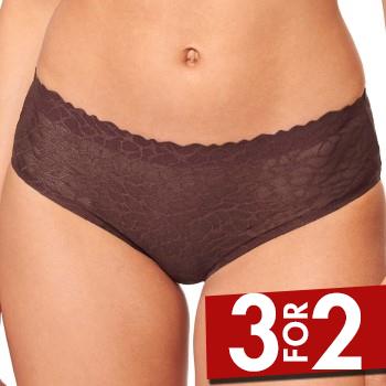 Sloggi Trusser 2P ZERO Feel Lace 2.0 Hipster Brun X-Small Dame billede