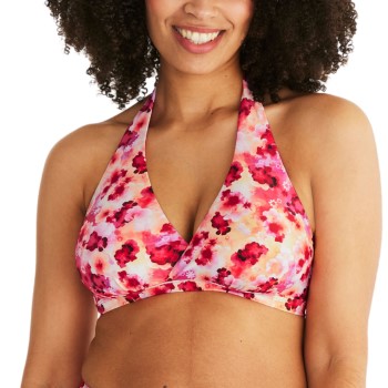 Abecita Maui Halterneck Bikini Bra Rosa Mønster B/C 70 Dame