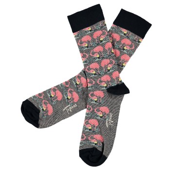 Bilde av Topeco Strømper Men Cotton Birdie Sock Blå/rosa Str 45/48 Herre