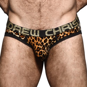 Bilde av Andrew Christian Almost Naked Plush Leopard Brief Leopard Polyester Medium Herre