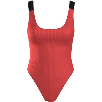 Bilde av Calvin Klein Intense Power Rib Scoop Plus Swimsuit Korall Polyamid 3xl+ Dame