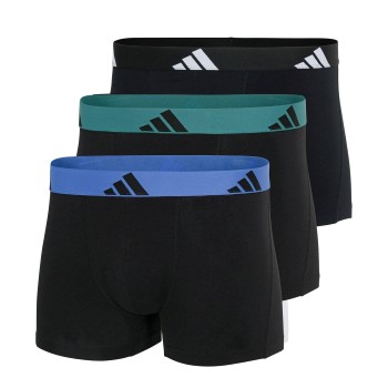 adidas Kalsonger 3P Active Flex Cotton Trunk Blågrön bomull Small Herr