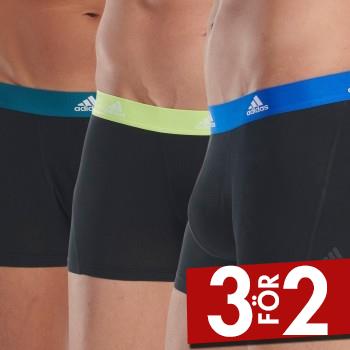 adidas Kalsonger 3P Active Flex Cotton Trunk Bl&aring;/Gr&ouml;n bomull Small Herr