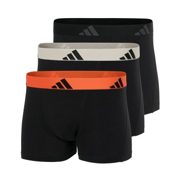 adidas Kalsonger 3P Active Flex Cotton Trunk Orange/Svart bomull Small Herr