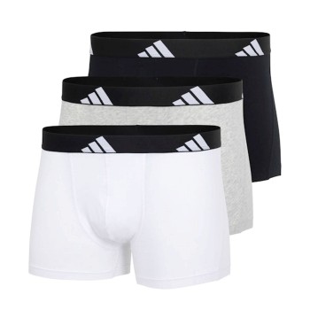 adidas Kalsonger 3P Active Flex Cotton Trunk Vit/Grå bomull Small Herr