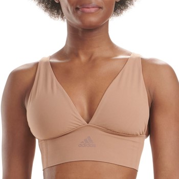 Bilde av Adidas Bh Bos Smart Micro 720 Seamless Plunge Bra Brun Polyamid Large Dame