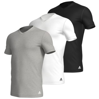Bilde av Adidas 3p Active Flex Cotton V-neck T-shirt Mixed Bomull Medium Herre