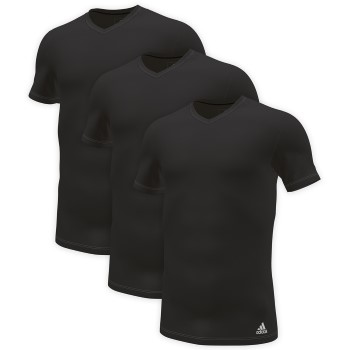 Bilde av Adidas 3p Active Flex Cotton V-neck T-shirt Svart Bomull Small Herre
