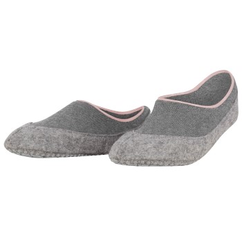 falke strømper women cosyshoe socks grå/rosa uld str 37/38 dame