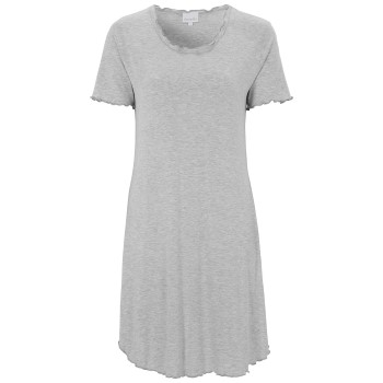 Bilde av Damella Bamboo Plain Short Sleeve Nightdress Lysgrå Bambus Small Dame