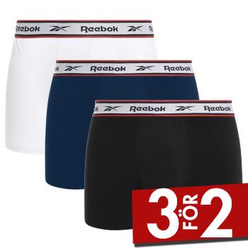 Reebok Kalsonger 3P Barlow Sports Trunk Svart/Marin/Vit bomull Small Herr