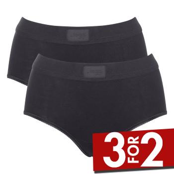 Sloggi Trusser 2P Double Comfort Maxi Multi Sort bomuld 48 Dame billede