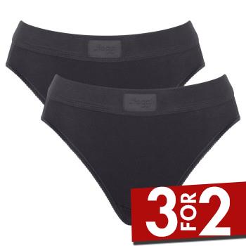 Sloggi Trusser 2P Double Comfort Tai Multi Sort bomuld 36 Dame billede