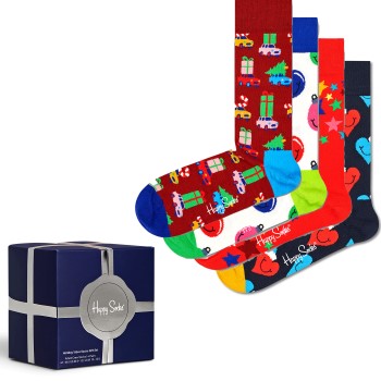 Alternativ bild 0 för Happy socks Strumpor 4P Holiday Vibes Gift Box Flerfärgad bomull Strl 36/40