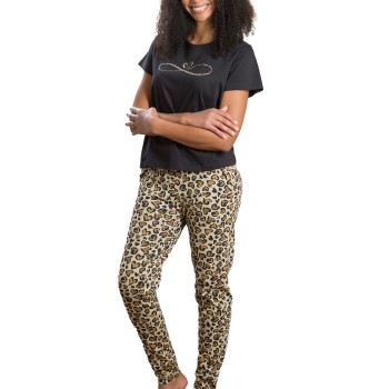 Bilde av Trofe Leoheart Short Sleeve Pyjama Leopard Bomull Medium Dame