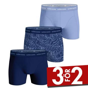 Alternativ bild 0 för Björn Borg Kalsonger 3P Cotton Stretch Boxer 1565 Blå/Ljusblå bomull XX-Large Herr