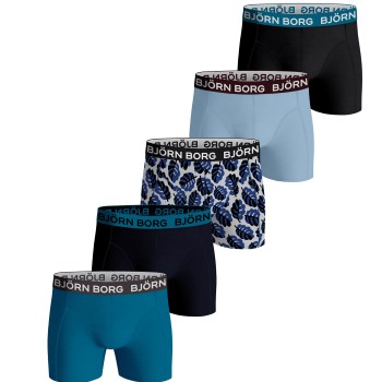 Bilde av Björn Borg 5p Cotton Stretch Boxer 1566 Blå Bomull Medium Herre