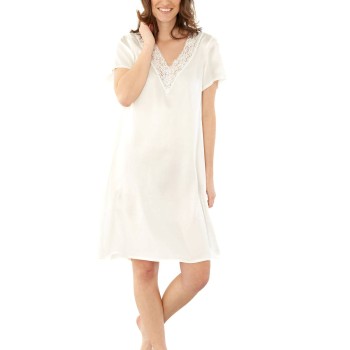 Damella Woven Silk Plain Nightdress 