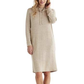 Bilde av Damella Knitted Long Sleeve Lounge Dress Beige Large Dame