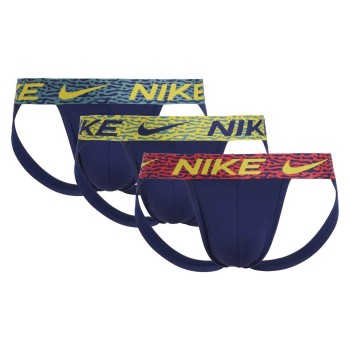 Nike Kalsonger 6P Dri-Fit Essential Micro Jockstrap Marin/Röd  polyamid Medium Herr