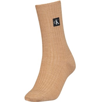 Bilde av Calvin Klein Strømper Women Icon Patch Sock Brun One Size Dame