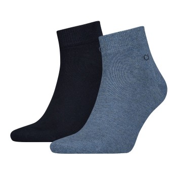 Calvin Klein Strømper 2P Quarter Socks Jeansblå Str 39/42 Herre