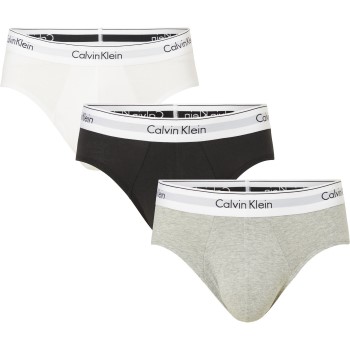 Bilde av Calvin Klein 3p Modern Cotton Stretch Hip Brief Hvit/grå Bomull Large Herre