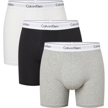 Bilde av Calvin Klein 3p Modern Cotton Stretch Boxer Brief Grå/svart Bomull Large Herre