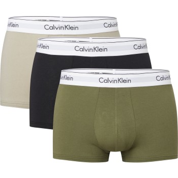 Bilde av Calvin Klein 3p Modern Cotton Stretch Trunk Svart/grønn Bomull Large Herre