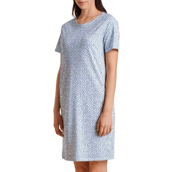 Bilde av Calida Spring Nights Nightshirt Blå Mønster Bomull Medium Dame