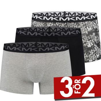 Michael Kors Kalsonger 3P Fashion Boxer Brief Gr&aring;/Svart bomull Small Herr