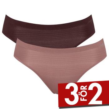 Sloggi Trosor 4P ZERO Motion Ultra High Leg Brief Brun polyester Small Dam