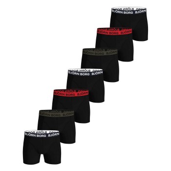 Björn Borg Kalsonger 7P Cotton Stretch Boxer Svart Mönster bomull Small Herr