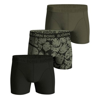 Björn Borg Kalsonger 3P Cotton Stretch Boxer 1721 Militärgrön bomull XX-Large Herr