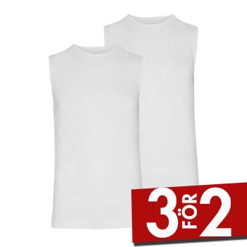 Jockey 2P Microfiber Athletic Shirt Vit polyamid Large Herr | apparel & accessories - clothing - shirts & tops | ModeLejon