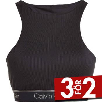 Calvin Klein BH Sport Cutout Medium Impact Sports Bra Svart polyester Small Dam