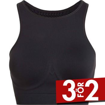Calvin Klein BH Sport Soft Medium Support Sports Bra Svart polyamid Small Dam