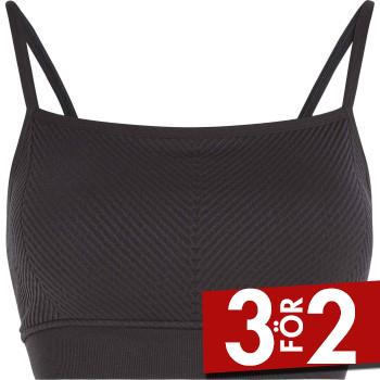 Calvin Klein BH Sport Seamless Medium Impact Bra Svart polyester Small Dam